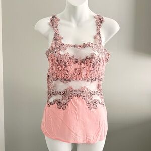 ERMANNO SCERVINO Stunning Silk Lace Camisole Top Sz 40 NWT $1,942!!